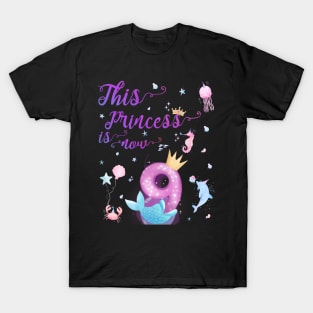 This Princess Is Now Nine Years Old 9th Girl Cute Birthday T-Shirt